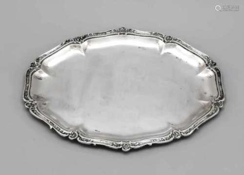 Oval tray, German, 20th century, hallmarked Bruckmann & Söhne, Heilbronn, jeweler's markGebr. Romme,