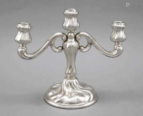 Candlestick, German, 20th century, halmarked Gayer & Krauss, Schwäbisch Gmünd, Sterlingsilver 925/