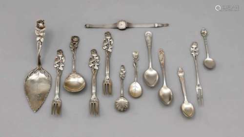 Cutlery, German, 20th century, hallmarked Koch & Bergfeld, Bremen, silver 800/000, modelBremer