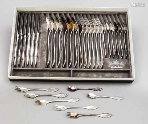 37 pieces cutlery, German, 2nd half of the 20th century, Rosenthal, plated, designed byPaul