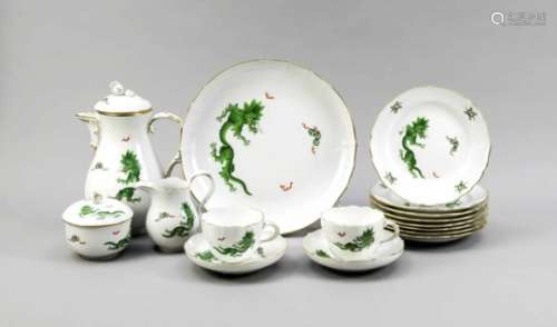 Coffee set for 8 persons, 28 pcs., Meissen, marks 2nd h. 20th c., 2nd ch., form NewCutout, decor