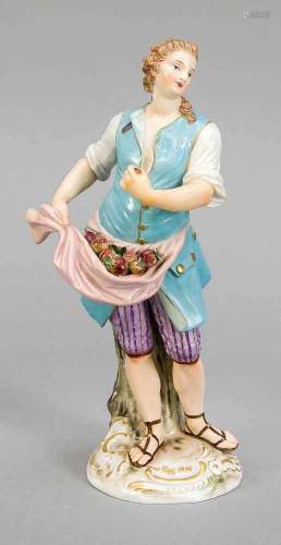 Fruit seller, Meissen, knauf sword mark 1850-1924, 1st quality, model no. 2373, model byFriedrich