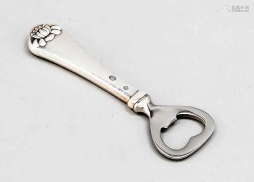 Bottle opener, Denmark, 1927, assay master mark Christian F. Heise, silver 826/000,hammered decor,