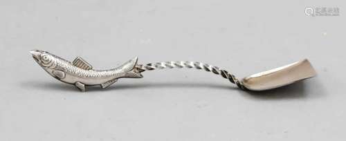 Caviar spoon, Latvia, 20th century, city mark Riga, silver 84 zolotniki (875/000), twistedhandle