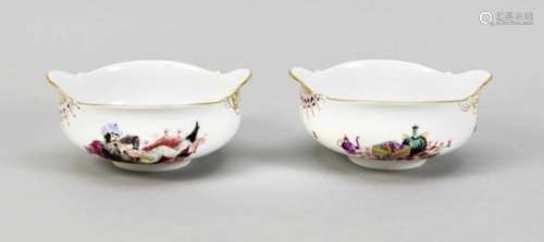 Two Soup bowls, Meissen, around 1980, 2nd quality, Shape New Section, Shape Design byLudwig Zepner