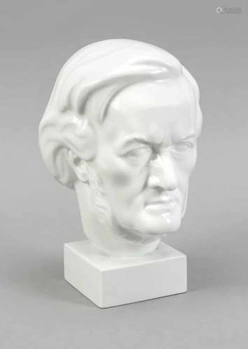 Richard Wagner bust, Augarten, Vienna, 20th century, designed by Prof. F. Opitz, signed onthe
