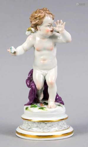 Cupid, turning a nose, Meissen, mark after 1934, 1st quality, designed by HeinrichSchwabe, model
