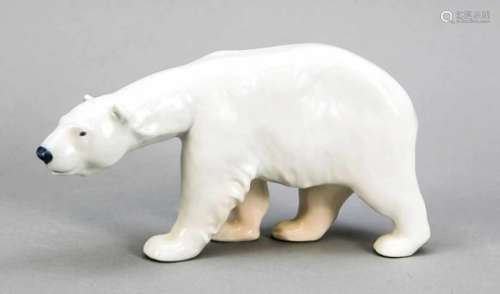 Walking polar bear, Royal Copenhagen, Denmark, before 1923, designed by Carl JohannBonnesen, model