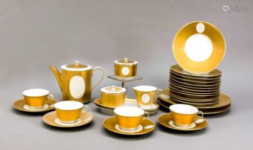 Coffee service for 12 people, 45 pieces, KPM Berlin, mark before 1945, 1st quality, redorb mark,