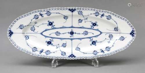 Fish serving platter, Royal Copenhagen, mark 1897, 2nd quality, decor Blue Fluted fulllace in
