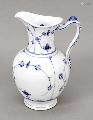 Juice jug, Royal Copenhagen, mark after 1923, 2nd quality, decor Blue Fluted Plain inunderglaze