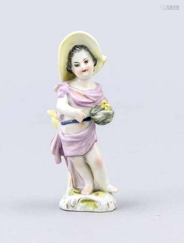 Small cupid of the old model of the 18th century, pseudo-mark R 1762, form 1910, German,colorfully