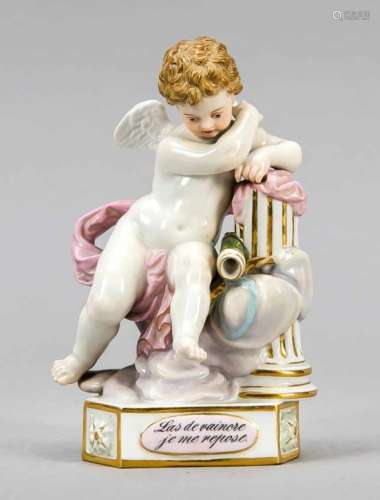 Cupid, Meissen, mark 1850-1924, 1st quality, designed by Michel Victor Acier in 1777,model no. F 7