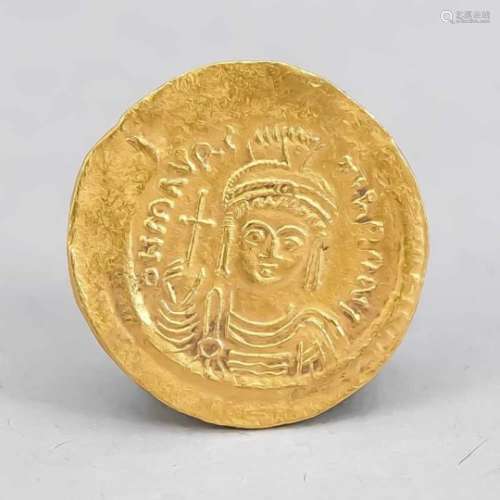 Goldmünze, wohl byzantinisch, wohl 7. Jh., D. 2,2 cm