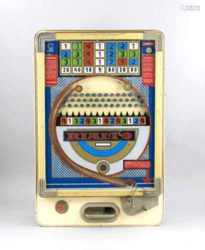 Glücksspiel-Automat Rialto der Firma Wulff, Berlin, 1964, Münzeinwurf 10 Pf,funktionsfähig,