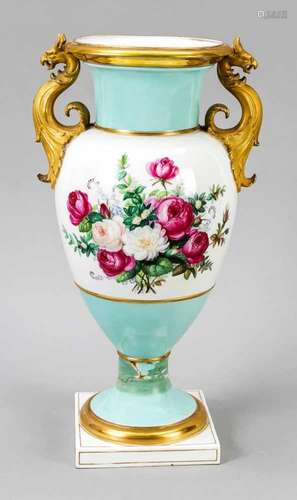 French vase, KPM Berlin, small pfennig mark 1849-1870, 1st quality, designed by KarlFriedrich