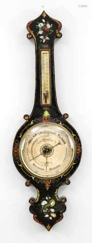 Großes Wandbarometer und Thermometer, England, 19. Jh., bez. 