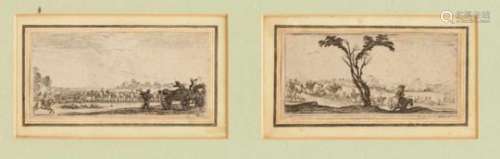 Stefano della Bella (1610-1664), sheets 3 and 5 from the series of the ''Dessins dequelques