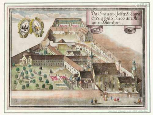 Historical view of the ''Women's Closter Sankt Clara Order at Sankt Jacob am Anger inMunich'',