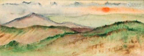 Max Schenk (1897-1958), 2 watercolors, Carpathian landscape, watercolor on Japan, u. re.handsign. u.