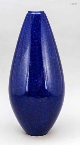 Floor vase in the shape of a piston, KPM Berlin, mark 1962-1992, 1st quality, blue orbmark, designed