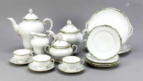 Coffee service, 31 pieces, Hutschenreuther, Hohenberg, bavaria, around 1914-1934, stampUnited