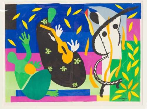 Henri Matisse (1869-1954), ''La Tristesse du Roi'', color lithograph, 1952, a. re. Signed instone,