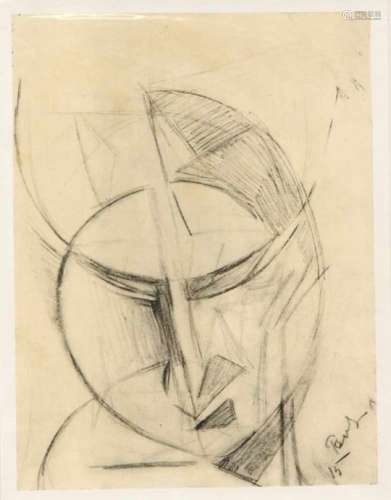 Anton Pevsner (1884-1962), after, head, lithograph after the drawing from 1915, u. re. inthe