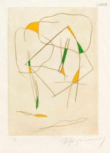 Ráfols-Casamada, (1923-2009), ''bose G'', color etching on Guarro paper, 1988, u. re.handsigned,
