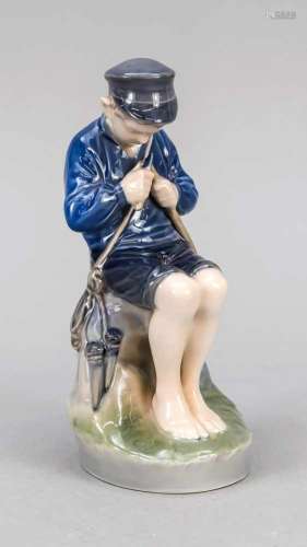 Carving boy, Royal Copenhagen, mark since 1923, 2nd quality, designed by Christian Thomsen(1860-