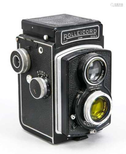 Mittelformat Spiegelreflex Kamara Rolleicord, Deutschland 30er Jahre. Optik: Zeiss Triotar1:3,5 (