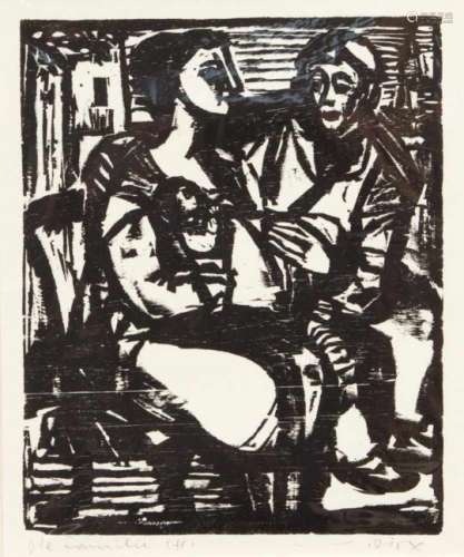Willi Dirx (1917-2002), ''The Family'', woodcut 1961, u. re. handsigned, u. left marked,33.5 x 27