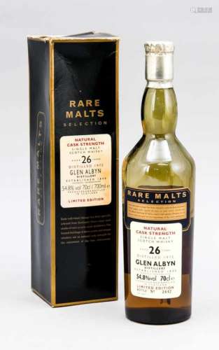Flasche Glen Albyn Single Malt Scotch Whisky/Limited Edition (Bottle No 2442), May 2002,70 cL. Mit