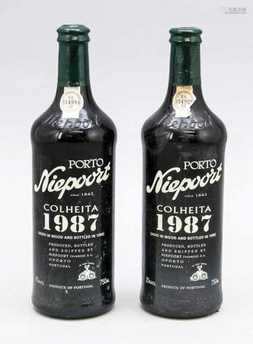 2 Flaschen Portwein Niepoort Vintage 2000. Portugal, 750 mL.