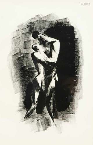 Scharff, Edwin (* 1887 Neu-Ulm, + 1955 Hamburg): ''The brothers''. Lithograph, 1920.published in