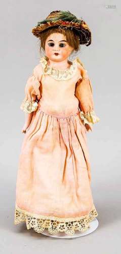 Doll, Heubach, 1st half of the 20th century, fabric body with head and extremities made ofcolored