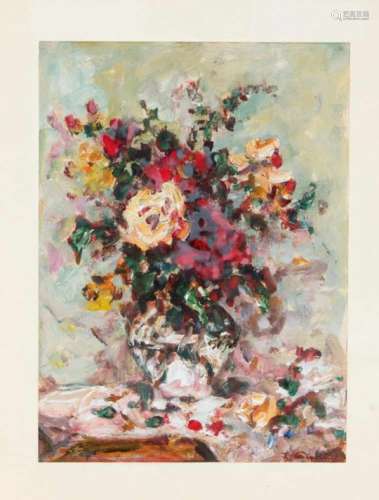 Julius Seyler (1873-1958), floral still life, rare still life of the artist, implementedwith