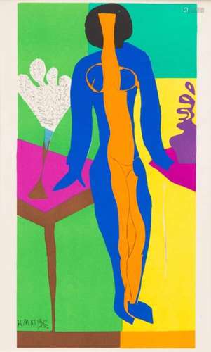 Henri Matisse (1869-1954): ''Zuluna''. Color lithograph, 1950. Signed and dated in thestone. Motif