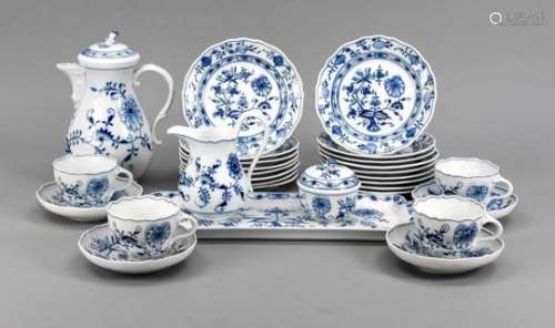 Large coffee remaining service, approx. 79 pieces, Meissen, markss after 1934, 3rdquality, shape new