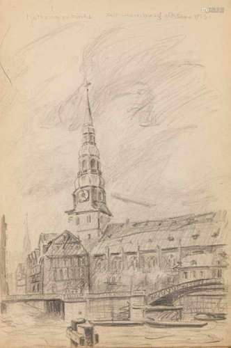 Sketchbook by Georg Rieche, Berlin graphic artist around 1913, 32 pencil drawings withseveral