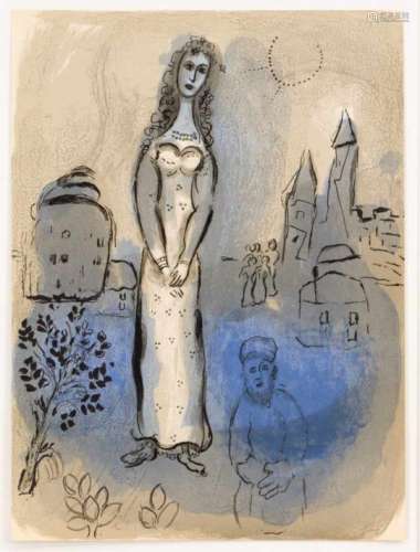 Marc Chagall (1887-1985): ''Esther''. Color lithograph, 1960. Dimensions of the motif: 35.2x 18