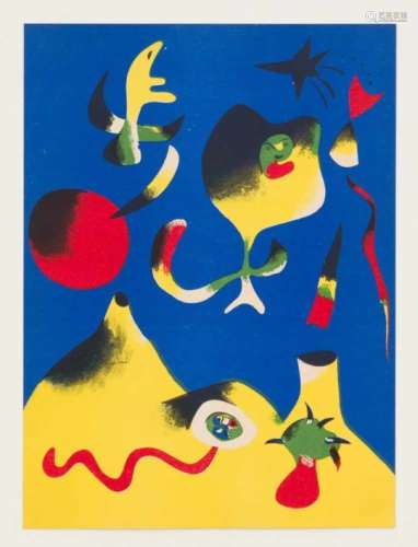 Joan Miró (1893-1983): ''Air''. Color lithograph, 1937. published in Verve, by MourlotFreres.