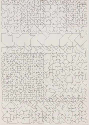 Friedrich Friedl (1983-2009), abstract motif. Silkscreen on vellum u. re. handsigned,dated 1974-1980