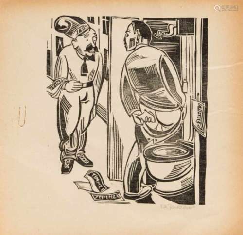 Franz Maria Jansen (1885-1958), mixed lot of three paper works, vignette for the portfolio''Menschen