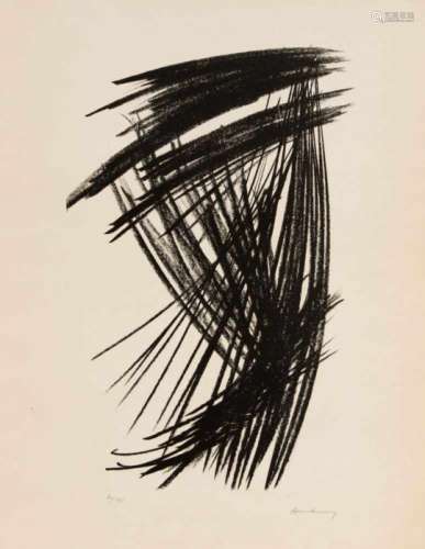Hans Hartung (1904-1989), ''L 14'', lithograph from 1957 on Rives wove paper, u. re.handsign., u.