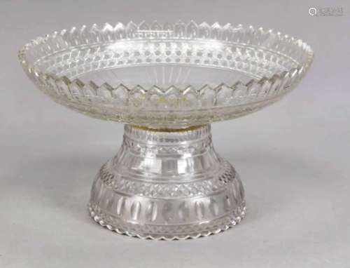 Centerpiece, 20th century, round domed stand merging into the short shaft, flat top bowlwith