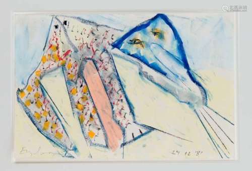 Martin Engelmann (1924-1992), Dutch painter and graphic artist, undated, mixed media onpaper, u.