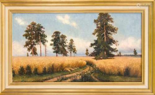Ivan Ivanovitch Shishkin (1832-1898), copy mid-20th century, dirt road in a widelandscape, oil on
