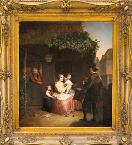 Paul Haesaert (1813-1893), Belgian genre painter, pupil Adrien Ferdinand de Braekeleersand Eugène
