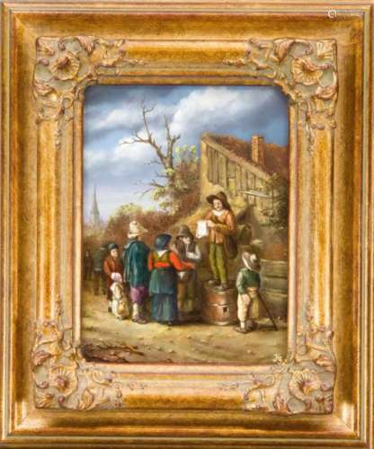 Monogrammist KG, late 20th century, copy based on a Dutch genre painting from the 17thcentury,